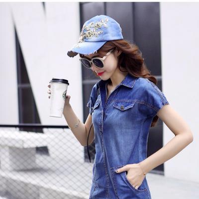 Đầm Jean Suông Cổ Sơ Mi Túi Xéo - N22